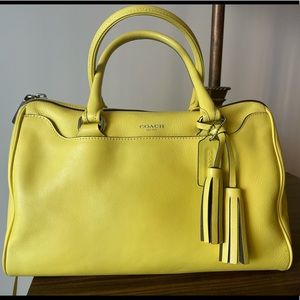Coach Legacy Haley Yellow Glove-tanned Leather Bag